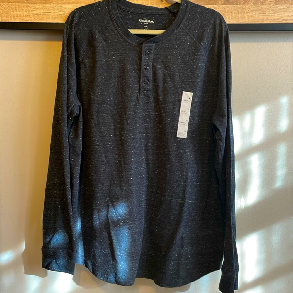 NWT Goodfellow Long Sleeve Henley Shirt